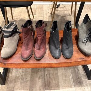 Stylish Women's Ankle Boots - Black, Gray, and Brown